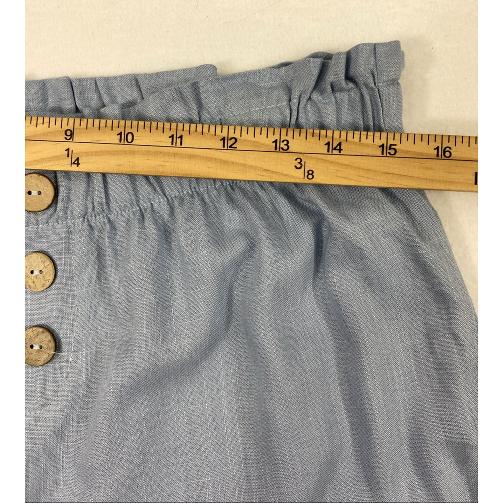 Como Vintage Pants‎ Womens Large Linen Blend Light Blue High Waist Coastal - Picture 7 of 10